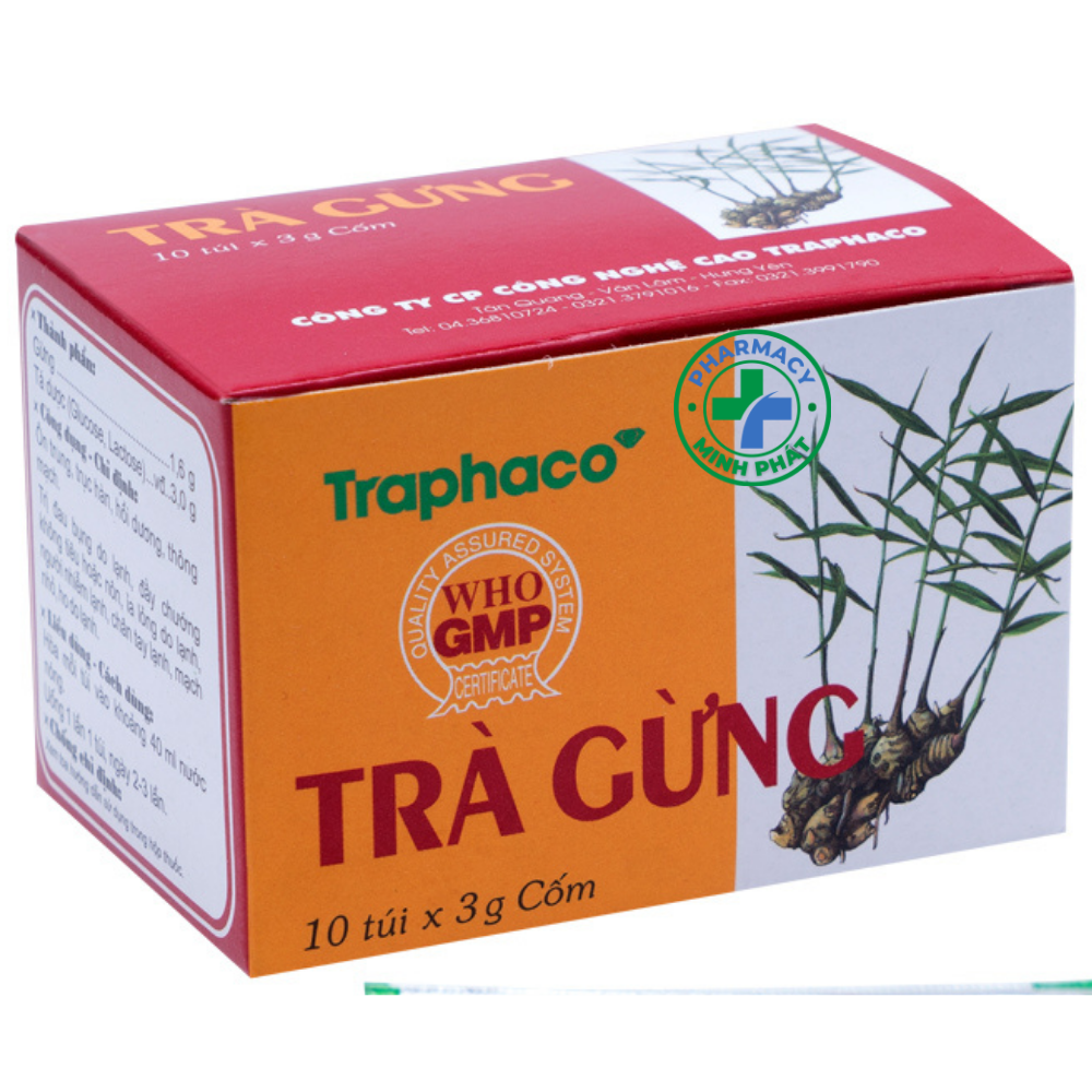 Trà Gừng 3G Traphaco Bổ Huyết, Bổ Can Thận (Hộp 10 Gói)